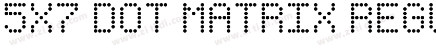5x7 DOT Matrix Regul字体转换